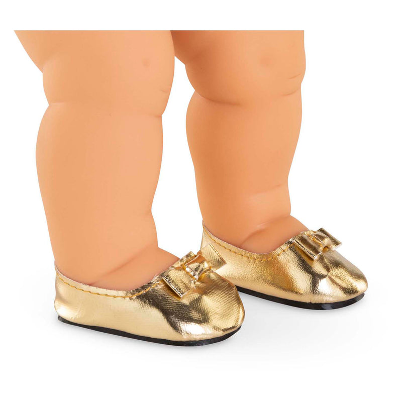 Load image into Gallery viewer, Corolle babypop gouden ballerina schoenen - poppenaccessoire 36cm.
