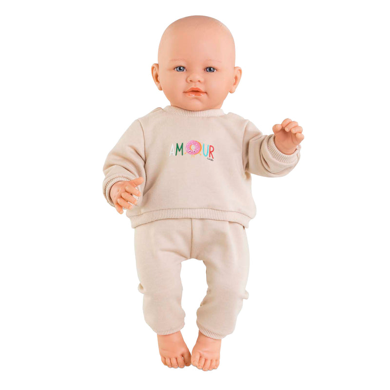 Load image into Gallery viewer, Corolle babypop trainingspak - beige outfit voor pop 42cm.
