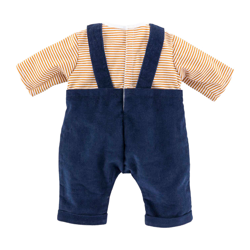 Load image into Gallery viewer, Corolle t-shirt en marineblauw overall voor babypop, 42cm
