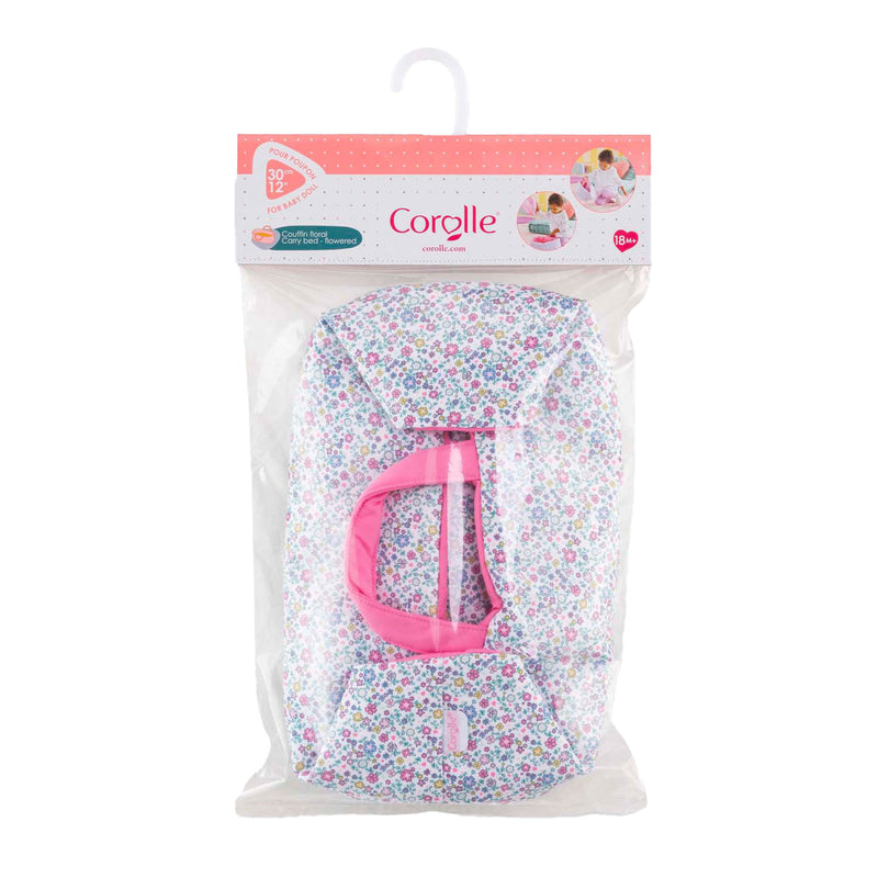 Load image into Gallery viewer, Corolle draagbed poppen bloemen - reiswieg voor babypoppen 30 cm.
