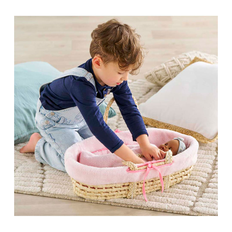 Load image into Gallery viewer, Corolle gevlochten mandenset set voor babypop - pluche
