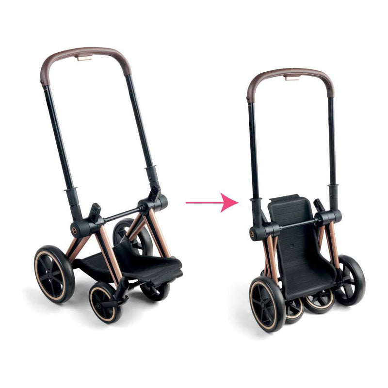Load image into Gallery viewer, Corolle zwarte poppenwagen 3 in 1 voor babypop van 36-42cm
