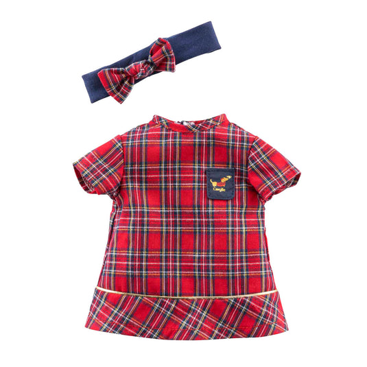 Corolle holidays jurkje en haarband voor babypop, 36cm