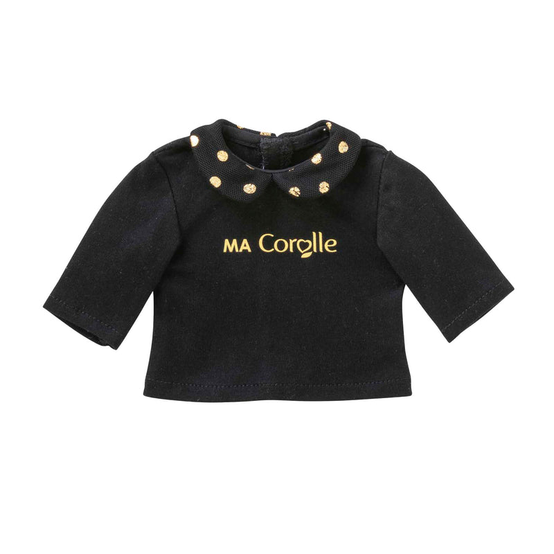 Load image into Gallery viewer, Corolle zwart en goud t-shirt voor poppen, 36cm
