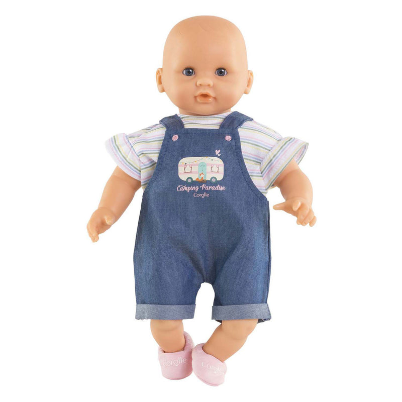 Load image into Gallery viewer, Corolle jeans overall met t-shirt kleine ontdekker - 30cm
