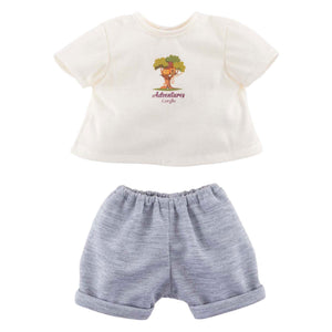 Corolle t-shirt met korte broek kleine ontdekker - 30cm