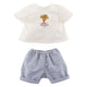 Corolle t-shirt met korte broek kleine ontdekker - 30cm