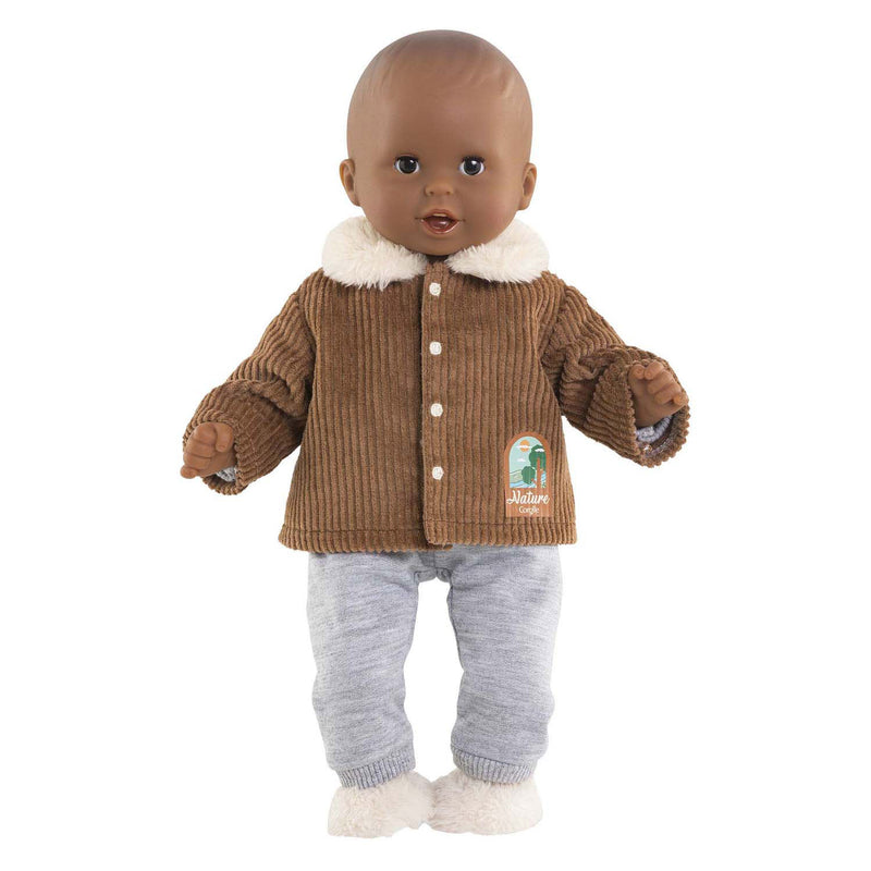 Load image into Gallery viewer, Corolle poppenjasje velours kleine ontdekker 30cm bruin fleece.
