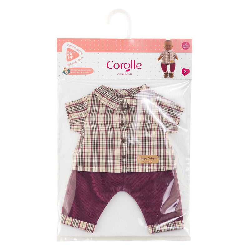 Load image into Gallery viewer, Corolle geruit shirt met broek kleine ontdekker - 36cm
