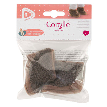 Corolle poppenlaarsjes schapenvacht-look bruin 36cm poppen accessoire.