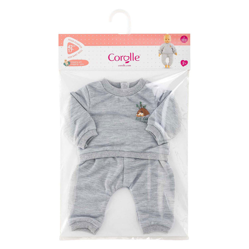 Load image into Gallery viewer, Corolle poppen joggingpak grijs kleine ontdekker 42cm - poppenkleding.

