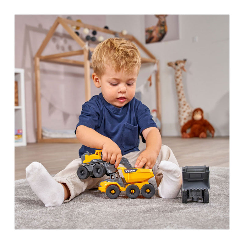 Load image into Gallery viewer, Dickie volvo constructie werkvoertuigen speelset, 3dlg.
