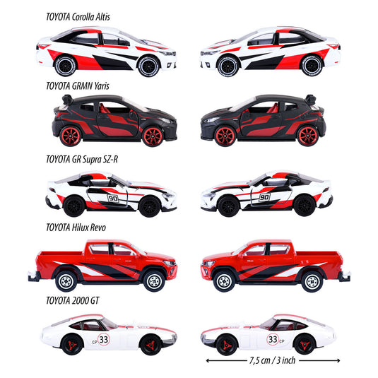 Majorette toyota die-cast racing auto's giftpack, 5st.