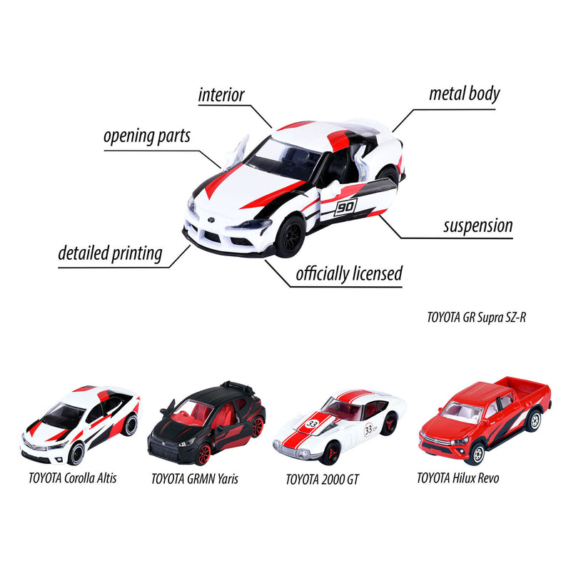 Afbeelding laden in galerijviewer, Majorette toyota die-cast racing auto's giftpack, 5st.
