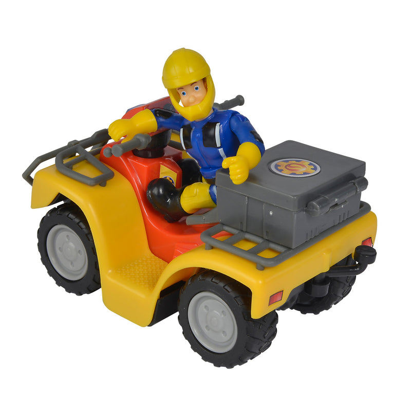 Load image into Gallery viewer, Simba brandweerman sam speelgoed quad met figuur - actievoertuig.
