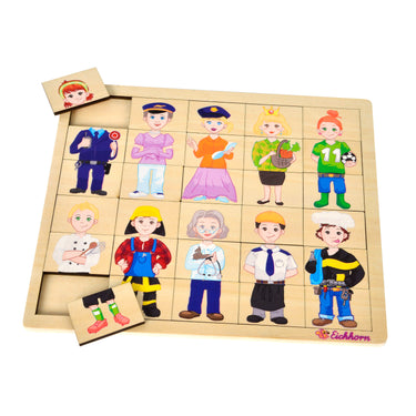 Eichhorn houten puzzel - beroepen, 30st.