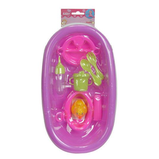 New born baby poppenbadje met accessoires