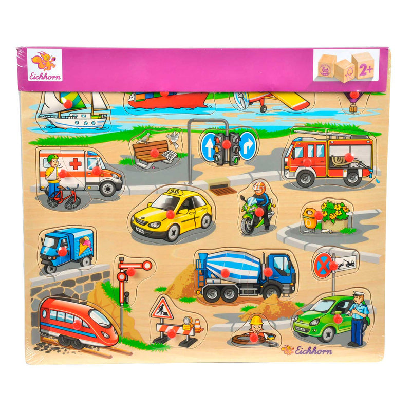 Load image into Gallery viewer, Eichhorn houten mega noppenpuzzel
