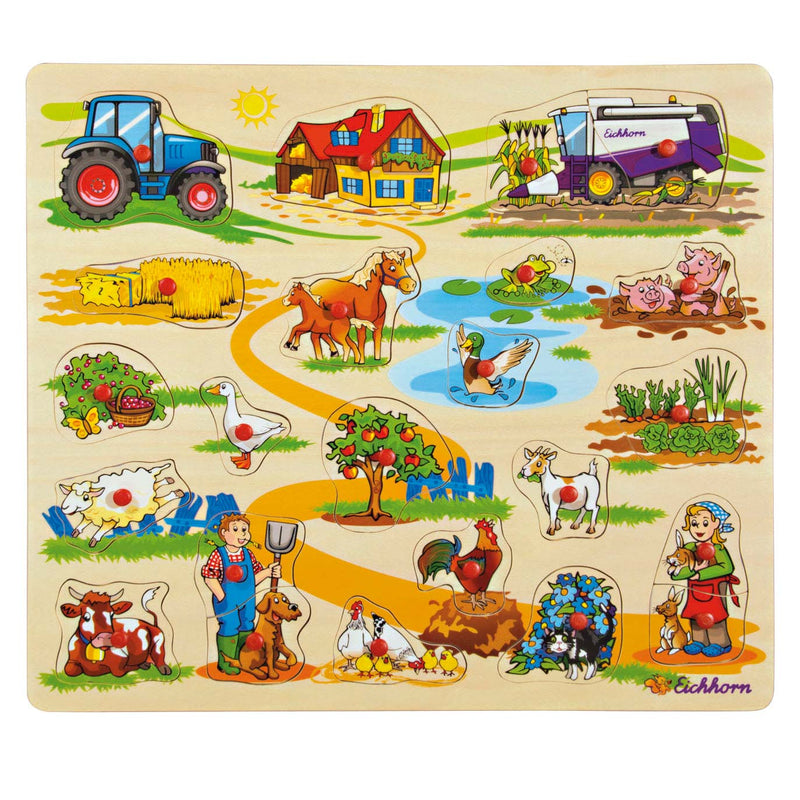 Load image into Gallery viewer, Eichhorn houten mega noppenpuzzel
