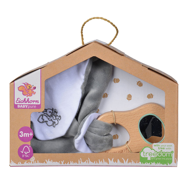 Load image into Gallery viewer, Eichhorn Baby Knuffeldoekje met Grijper
