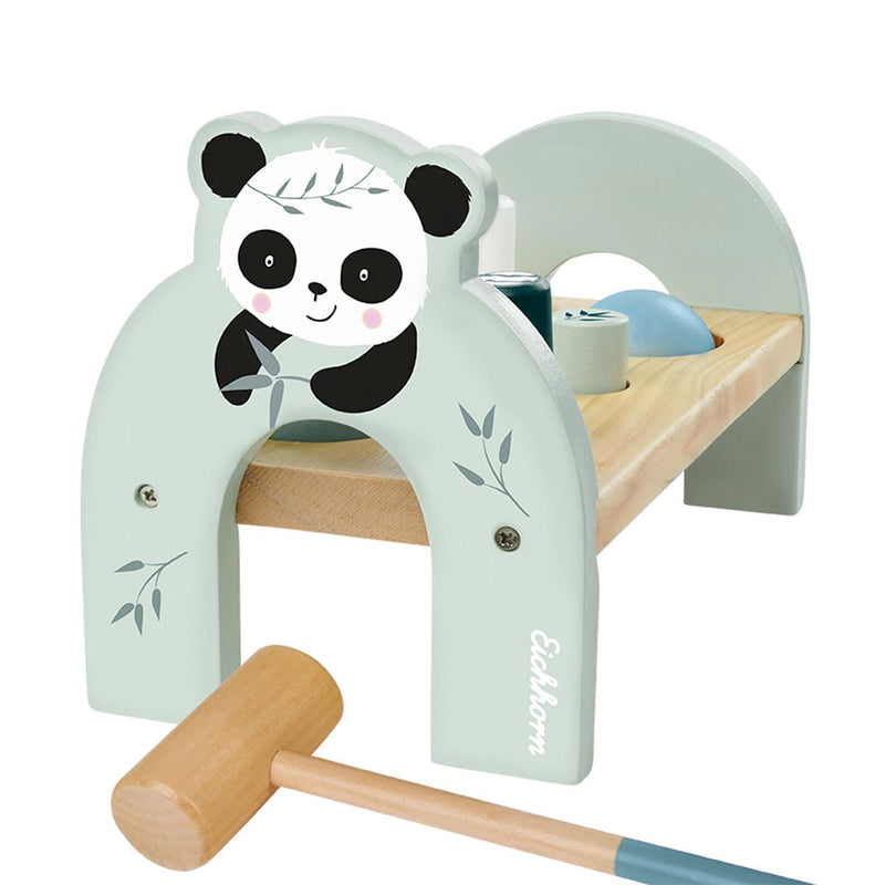 Load image into Gallery viewer, Eichhorn houten speelgoed hamerbank panda - educatief kinderspeelgoed.
