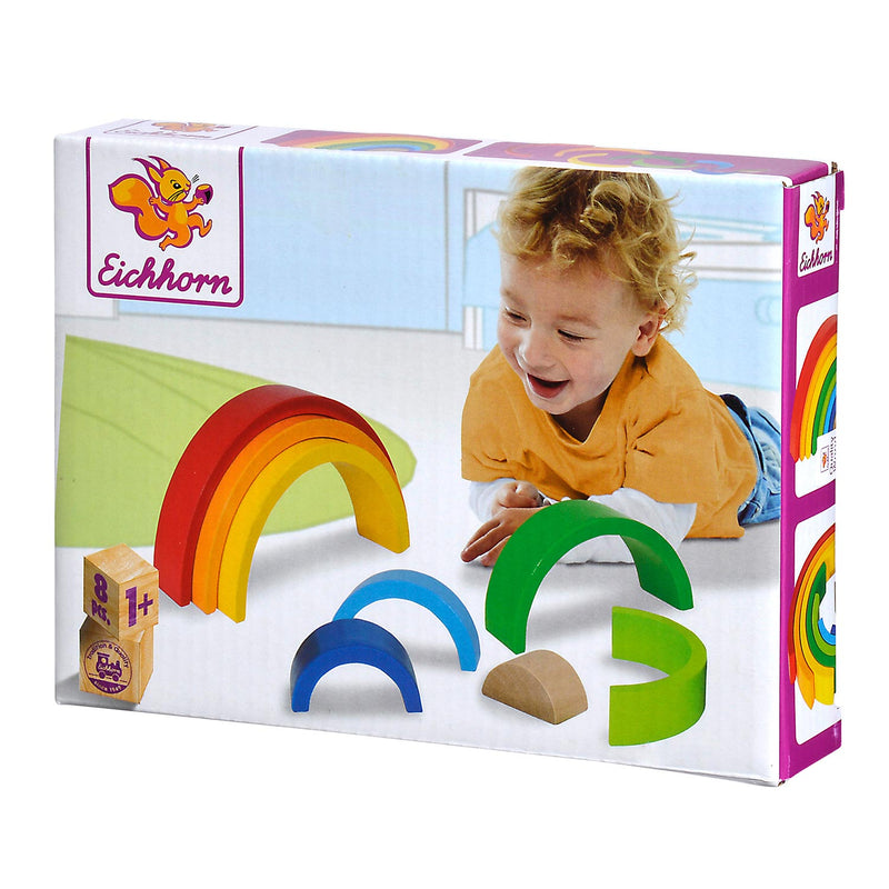 Load image into Gallery viewer, Eichhorn houten stapelregenboog, 8dlg.
