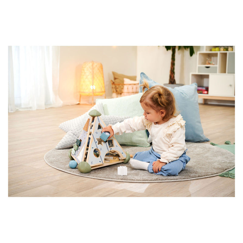 Load image into Gallery viewer, Eichhorn houten activiteitencentrum piramide
