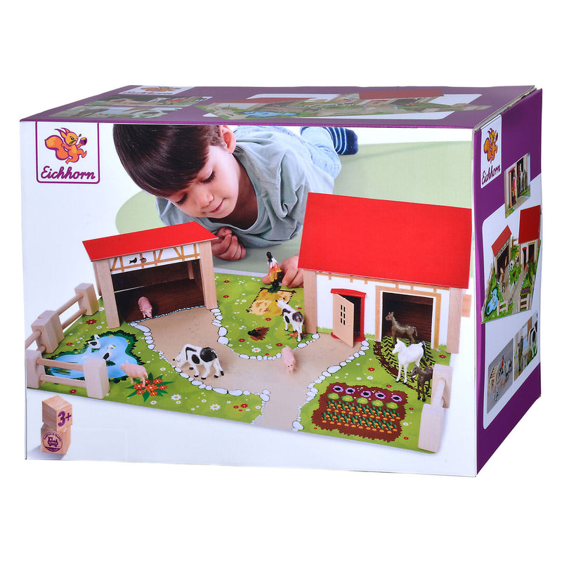 Load image into Gallery viewer, Eichhorn houten boerderij met accessoires, 20dlg.
