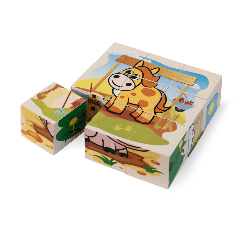 Load image into Gallery viewer, Eichhorn Houten Blokpuzzel Boerderij
