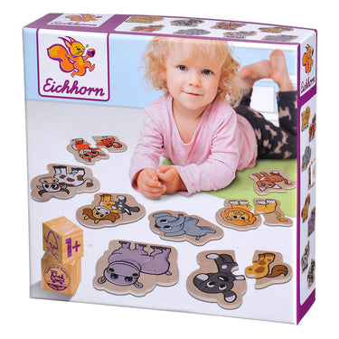 Eichhorn houten dierenpuzzel - educatief speelgoed fsc hout 16 stukjes.