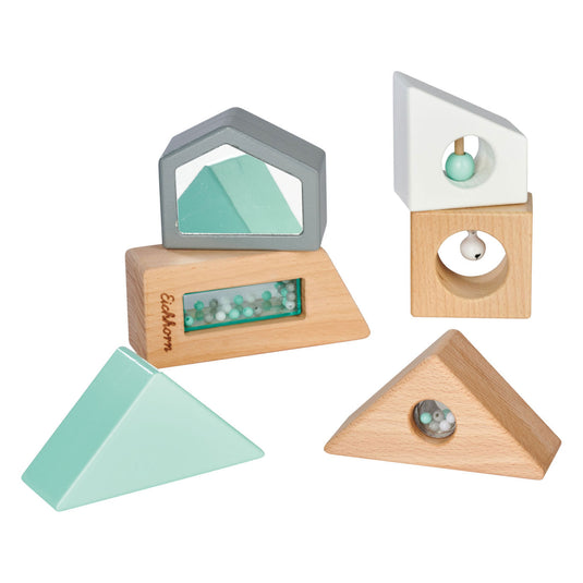 Eichhorn baby pure houten bouwblokken met geluid