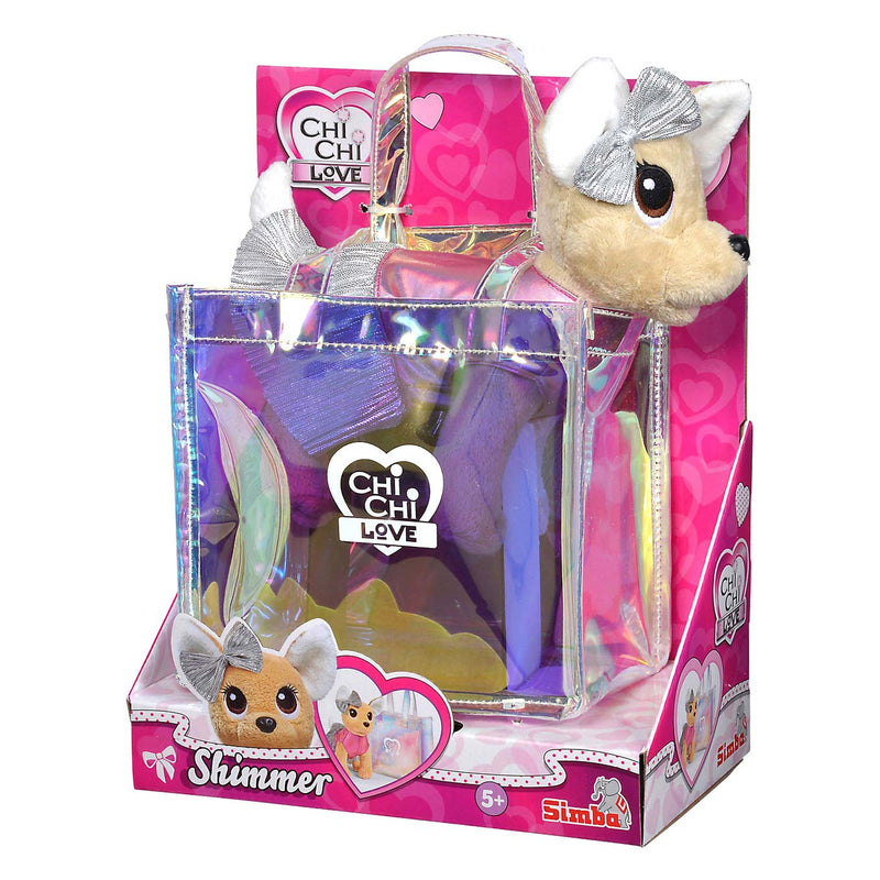 Load image into Gallery viewer, Simba chi chi love shimmer knuffelhond in tas
