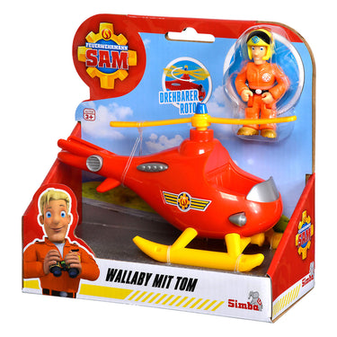 Simba - brandweerman sam - helikopter - wallaby - speelgoedvoertuig