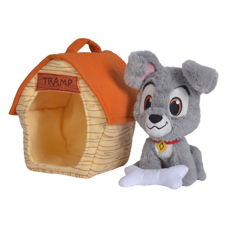 Load image into Gallery viewer, Simba Knuffel Pluche Tramp met Hondenhok
