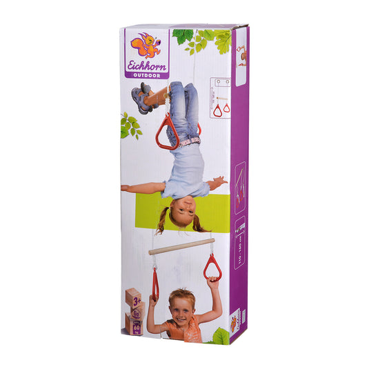 Simba houten turnringen outdoor set - verstelbare trapeze - eichhorn.