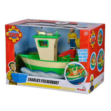Simba brandweerman sam charlies vissersboot met figuur