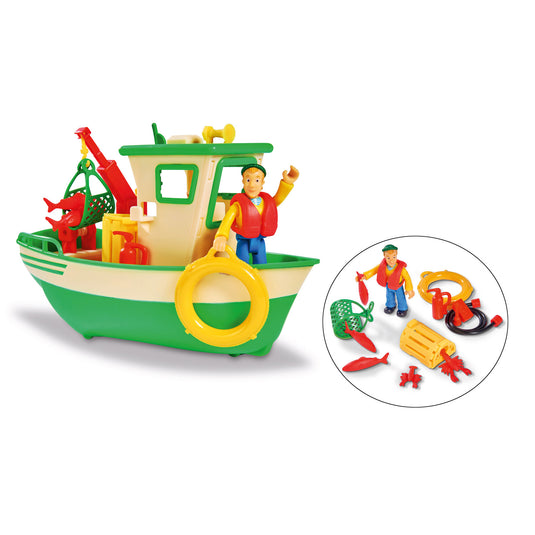 Simba brandweerman sam charlies vissersboot met figuur