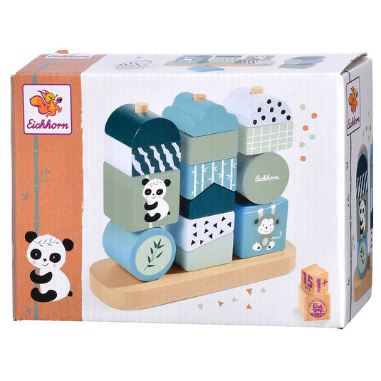 Eichhorn houten stapelpuzzel panda, 15dlg.