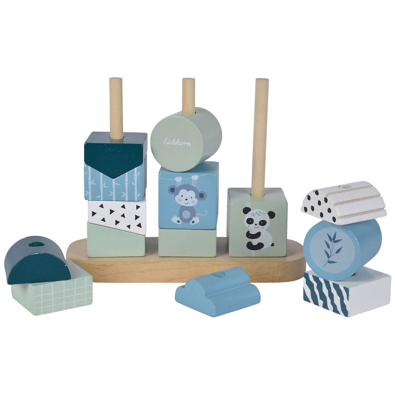 Load image into Gallery viewer, Eichhorn houten stapelpuzzel panda, 15dlg.
