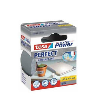 Tesa perfect 56343-00040-03 textieltape extra power grijs (l x b x h) 2.75 m x 38 mm x 2.75 m 1 stuk(s)