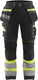 Blåkläder blaklader high vis werkbroek met stretch 1794-1370 - zwart high vis geel - c52