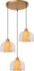 Lucide gunhild - hanglamp - 3xe27 - transparant