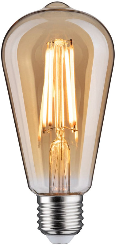 Paulmann 1879 filament 230 v 3-step-dim led-kolf rustika e27 3 step dim 470lm 6w 1800k dimbaar goud
