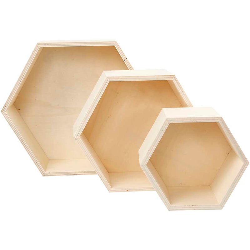 Load image into Gallery viewer, Https: www.cchobby.nl showdozen-hexagonaal-h-14-8-19-24-2-cm-d-10-cm-3-stuk-1-set
