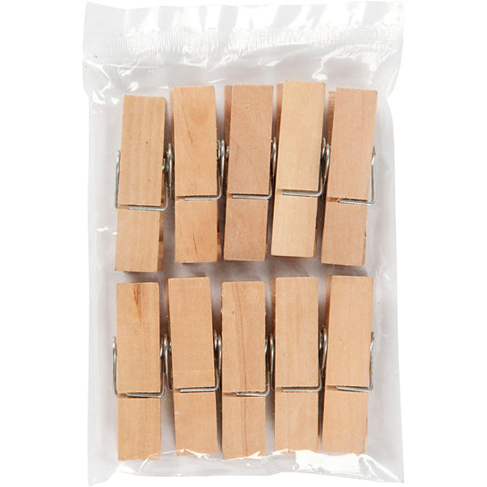 Creativ company houten wasknijpers 7cm, 10st.