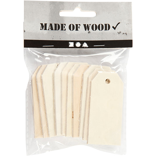 Creativ company houten labels, 10st.