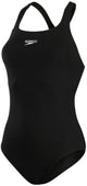 Speedo endurance+ kickback sportbadpak dames - badpak met borstondersteuning en hoge rug - chloorbestendig en kleurvast zwempak - sneldrogend en vormvast sportbadpak - zwart - 40