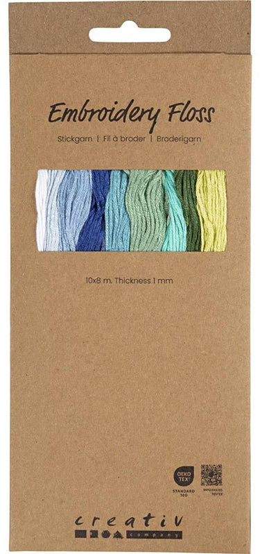 Creativ company borduurgaren blauw groen harmonie