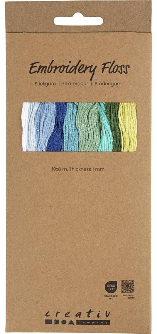Creativ company borduurgaren blauw groen harmonie