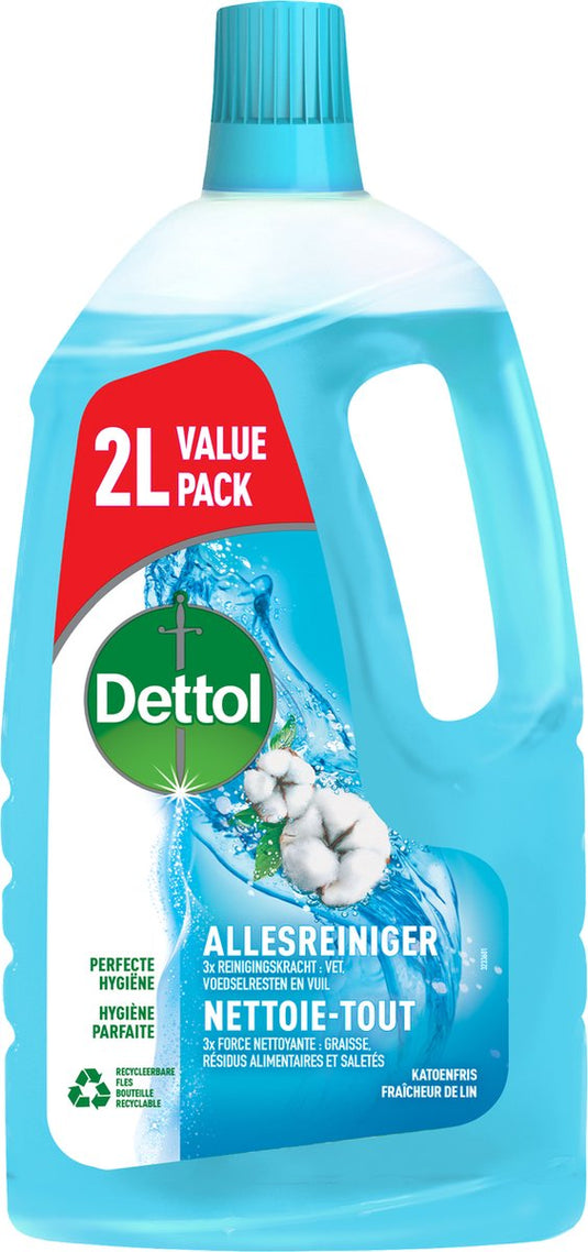 Dettol - allesreiniger - katoenfris - perfecte hygiëne - 2l